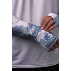 DTF 2002-5 - CAMISA FLEX CAMO AQUA BLUR COMFORT - CINZA