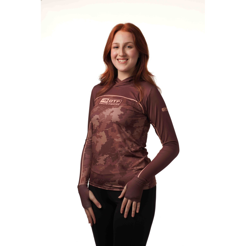 DTF 2003-5F - BABY LOOK FLEX CAMO SHADOW COMFORT - MARROM