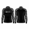 DTF 1112-1 - CAMISA ZÍPER COMFORT ML BAIT LINE - PRETO