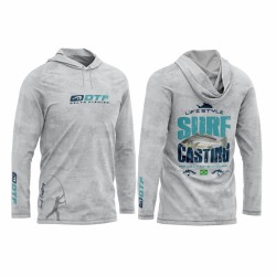 DTF1074-5 - CAMISA CAPUZ SURF CASTING - CINZA CLARO