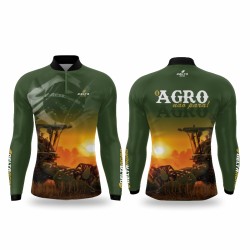 DTA 3001-1 - CAMISA RAGLAN ZÍPER COMFORT ML AGRO NÃO PARA - VERDE