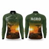 DTA 3001-1 - CAMISA RAGLAN ZÍPER COMFORT ML AGRO NÃO PARA - VERDE
