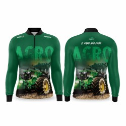 DTA 3000-1 - CAMISA ZÍPER COMFORT ML AGRO - VERDE