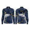 DTF 1134-1 - CAMISA ZÍPER COMFORT ML ATUM - MARINHO