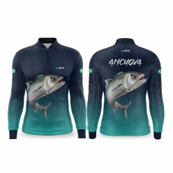 DTF 1133-1 - CAMISA ZÍPER COMFORT ML ANCHOVA - MARINHO