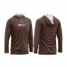 DTF 1117-5F - BABY LOOK CAPUZ COMFORT ML LISA MARROM E ROSA