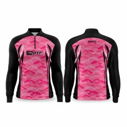 DTF 1111-1F - BABY LOOK ZÍPER COMFORT ML SNOOK CAMOUFLAGE  - ROSA