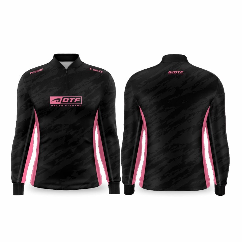 DTF 1115-1 - CAMISA ZÍPER COMFORT ML  LIFE - ROSA
