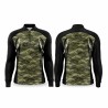 DTF 1111-1  - CAMISA ZÍPER COMFORT ML SNOOK CAMOUFLAGE - VERDE