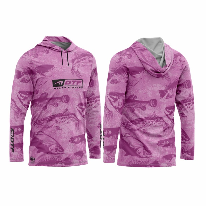 DTF1071-5 - CAMISA CAPUZ  PESQUEIRO - ROSA